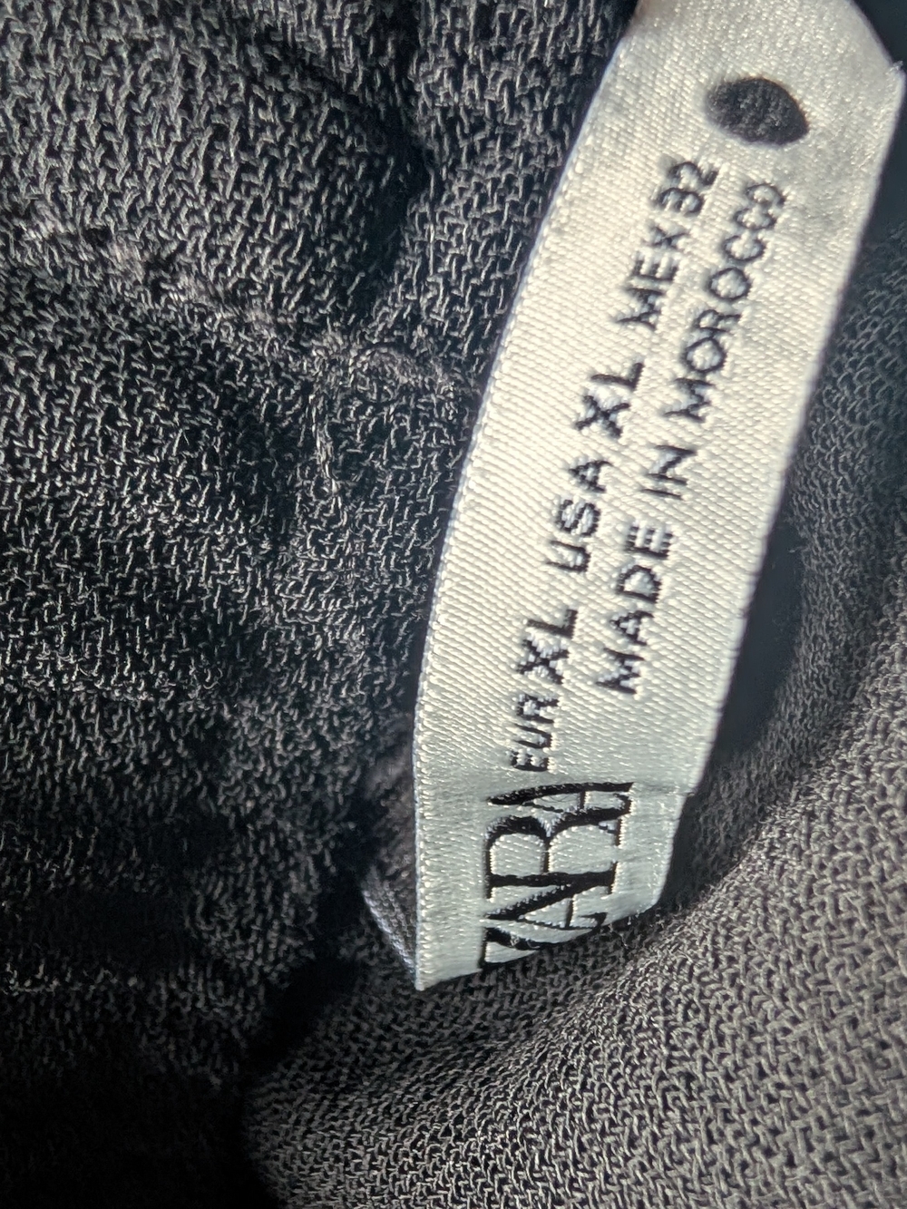 Zara Black Wide-Leg High-Rise Pants - Picture 3 of 3
